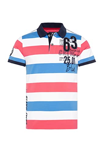 Camp David Herren Shirt pink/weiß/blau/dunkelblau L von Camp David