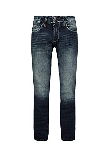 Camp David Herren Regular Fit Jeans NI:CO mit 3-D-Knittereffekten Dark Used 30 32 von Camp David