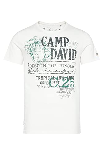 Camp David Herren Rundhalsshirt mit beidseitigen Logo Prints von Camp David