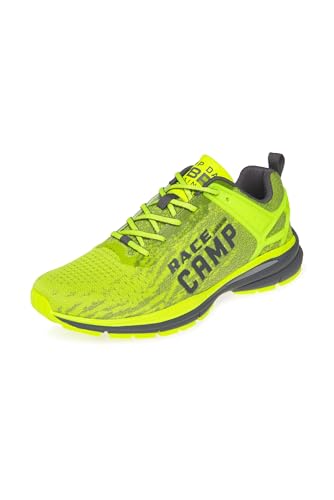 Camp David Herren Running Sneaker mit Knit-Design und Rubber Logo Neon Lime 45 von Camp David