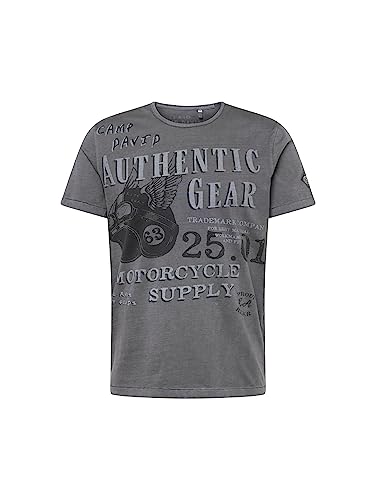 Camp David Herren Shirt anthrazit/dunkelgrau/grau L von Camp David