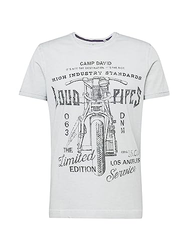 Camp David Herren Shirt dunkelgrau/hellgrau XXL von Camp David