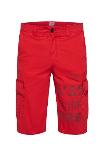 Camp David Herren Skater Shorts mit Used Prints Mission Red L von Camp David