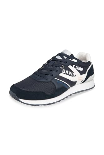 Camp David Herren Sneaker im Retro Look mit Logo Artworks Blue Navy 42 von Camp David