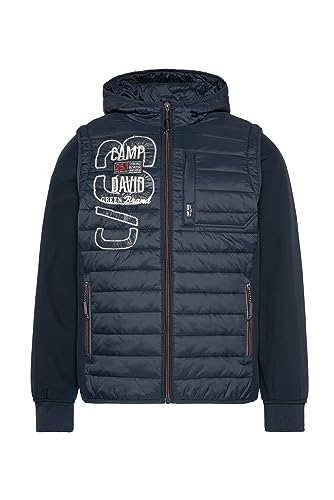 Camp David Herren Softshelljacke und Steppweste in einem, 2-in-1 Dark Teal Xxxl von Camp David