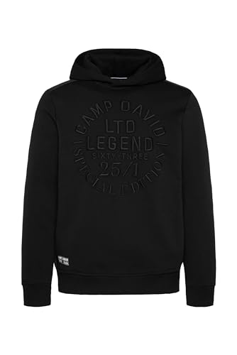 Camp David Herren Special Hoodie mit 3D-Stickereien Black 4XL von Camp David