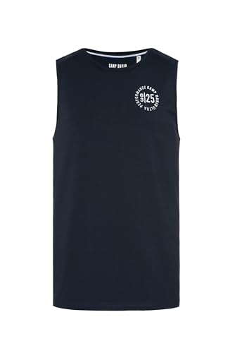 Camp David Herren Sport-Shirt mit reflektierenden Prints Blue Navy L von Camp David