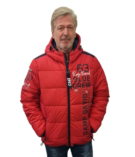 Camp David Herren Steppjacke (DE/NL/SE/PL, Alphanumerisch, 3XL, Regular, Regular, royal red) von Camp David