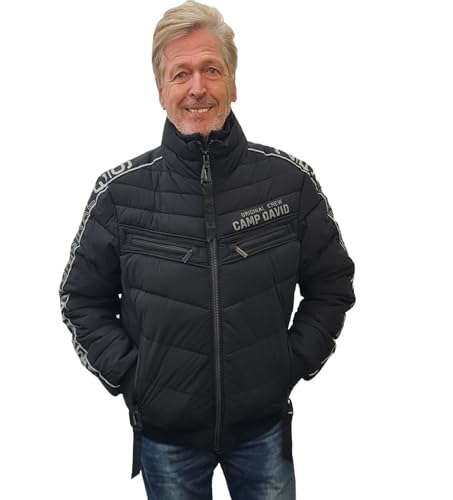 Camp David Herren Steppjacke (DE/NL/SE/PL, Alphanumerisch, M, Regular, Regular, black) von Camp David