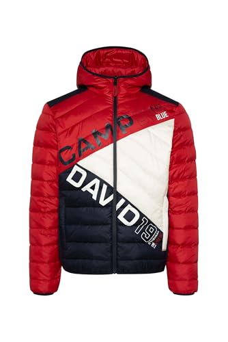 Camp David Herren Steppjacke mit Colour-Blocking und Rücken-Print Flight Red XXL von Camp David
