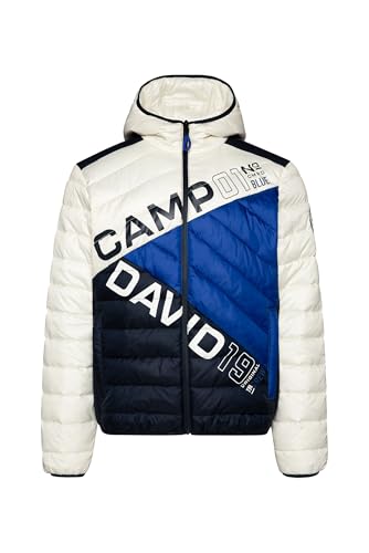 Camp David Herren Steppjacke mit Colour-Blocking und Rücken-Print Kitt L von Camp David