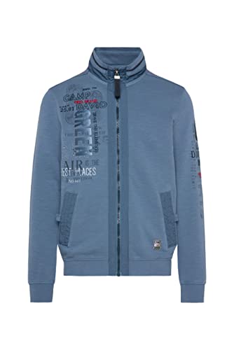 Camp David Herren Sweatjacke mit Artworks und tonigen Details von Camp David