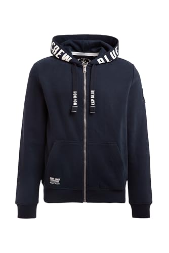 Camp David Herren Sweatjacke mit Kapuzen-Artwork Blue Navy, XXL von Camp David
