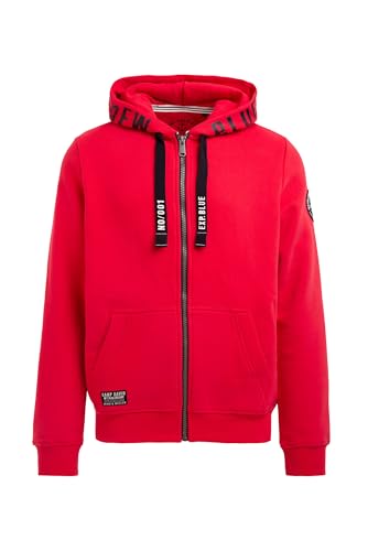 Camp David Herren Sweatjacke mit Kapuzen-Artwork Summer Red, 4XL von Camp David