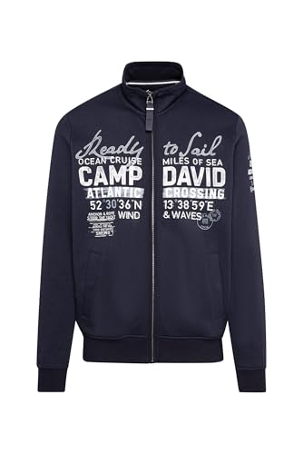 Camp David Herren Sweatjacke mit Logo Artworks Blue Navy, XXL von Camp David