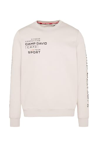 Camp David Herren Sweatshirt mit Label Prints Shell XXL Camp David Herren Sweatshirt mit Label Prints Shell XXL von Camp David
