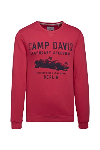 Camp David Herren Sweatshirt mit Used Print von Camp David