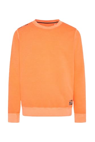 Camp David Herren Sweatshirt mit Used-Waschung Sunrise Orange 4XL von Camp David
