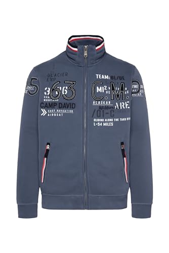 Camp David Herren Sweatshirtjacke mit Label-Applikationen Dark Sky M Camp David Herren Sweatshirtjacke mit Label-Applikationen Dark Sky M von Camp David