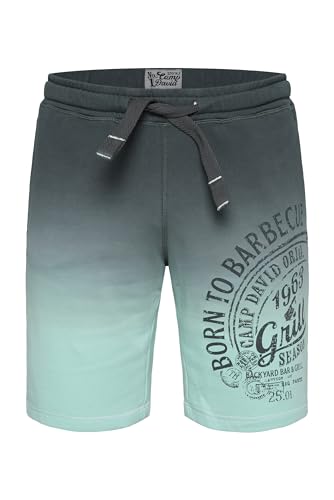 Camp David Herren Sweatshorts Dip Dye mit BBQ Print Cool Green S von Camp David