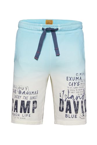 Camp David Herren Sweatshorts Dip Dye mit Label Prints Cool Mint L von Camp David