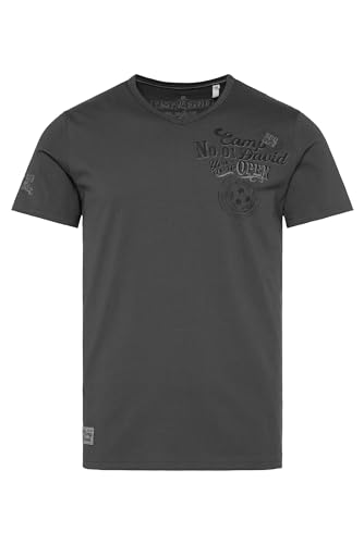 Camp David Herren T-Shirt V-Neck mit Rückenprint Granite L von Camp David