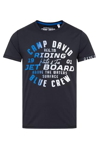 Camp David Herren T-Shirt mit Gradient Puffprint Navy, M von Camp David