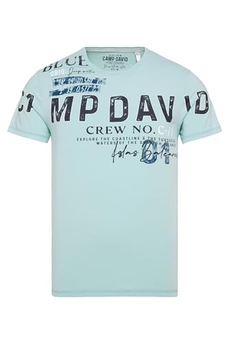 Camp David Herren T-Shirt mit Logo-Design Sea Mint M von Camp David