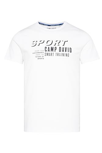 Camp David Herren T-Shirt mit Print Artwork Opticwhite 4XL von Camp David