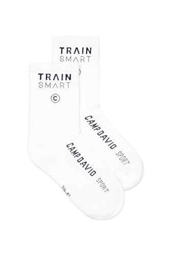 Camp David Herren Tennissocken mit Intarsia-Logo, 2er-Pack Opticwhite 43-46 von Camp David