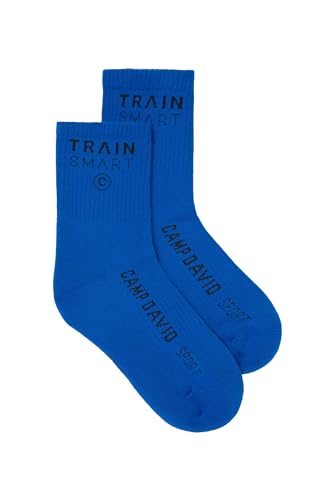 Camp David Herren Tennissocken mit Intarsia-Logo, 2er-Pack Tech Blue 43-46 von Camp David