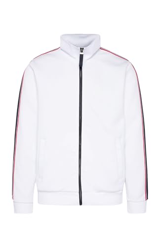 Camp David Herren Trainingsjacke mit Logo und Streifen-Tapes Opticwhite XL von Camp David