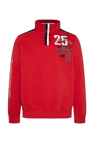 Camp David Herren Troyer-Sweatshirt mit Tapes und Artworks Mission Red XXXL von Camp David