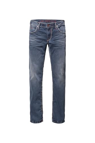 Camp David Herren Jeans NI:CO mit Vintage-Waschung und Breiten Nähten Old Blue Used 32 34 von Camp David