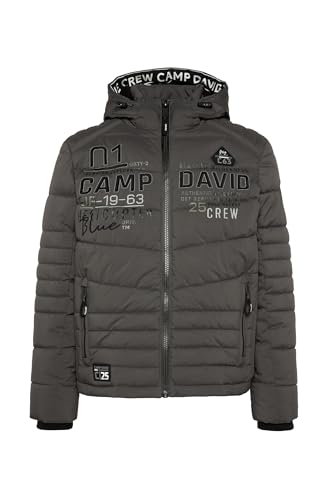 Camp David Herren Winterjacke mit Kapuze im Ski-Design Dark Anthra XXXL von Camp David