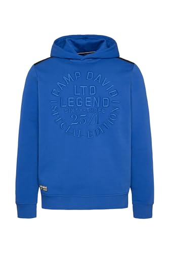 Camp David Herren Special Hoodie mit 3D-Stickereien Urban Blue XXXL von Camp David