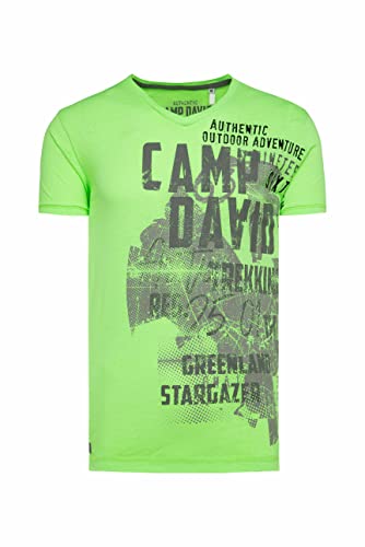 Camp David Herren Ausbrenner-Shirt mit Vintage Print von Camp David