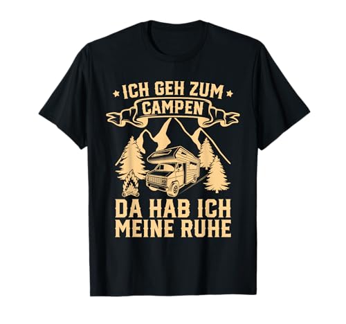 Herren Campen Outdoor Camping Zubehör Wohnmobil Camper T-Shirt von Campen Geschenke Wohnmobil Herren
