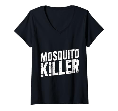Damen Mosquito Killer Camper Outdoor Insect Defense - T-Shirt mit V-Ausschnitt Damen Mosquito Killer Camper Outdoor Insect Defense - T-Shirt mit V-Ausschnitt von Camper Campfire Tent Challenge