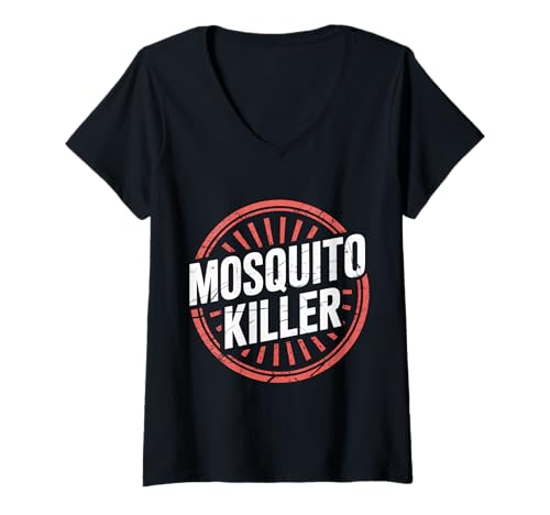 Damen Mosquito Killer Camper Outdoor Insect Defense |- T-Shirt mit V-Ausschnitt Damen Mosquito Killer Camper Outdoor Insect Defense |- T-Shirt mit V-Ausschnitt von Camper Campfire Tent Challenge