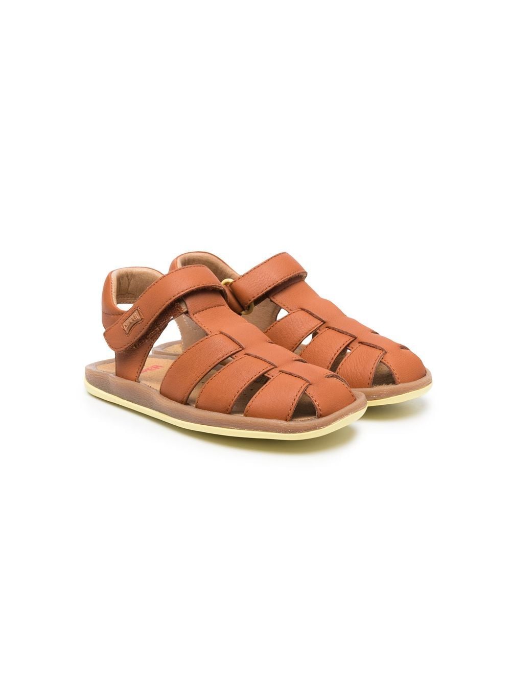 Camper Kids Sandalen mit Klettverschluss - Braun von Camper Kids