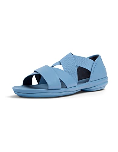 Camper Damen Right Nina-K201367 Flat Sandal, Blau 005, 35 EU von Camper