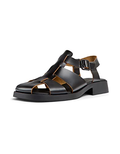 Camper Damen Dana-K201489 Flat Sandal, Schwarz 001, 35 EU von Camper