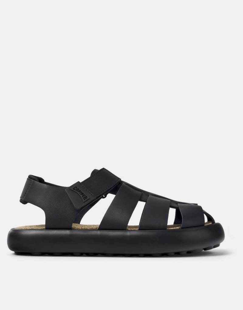 Camper - Leder-Sandalen in Schwarz mit Fesselriemchen von Camper