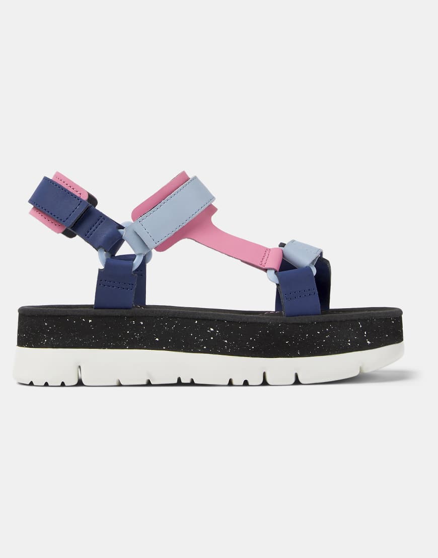 Camper - Oruga up - Sandalen in Blau/Rosa von Camper