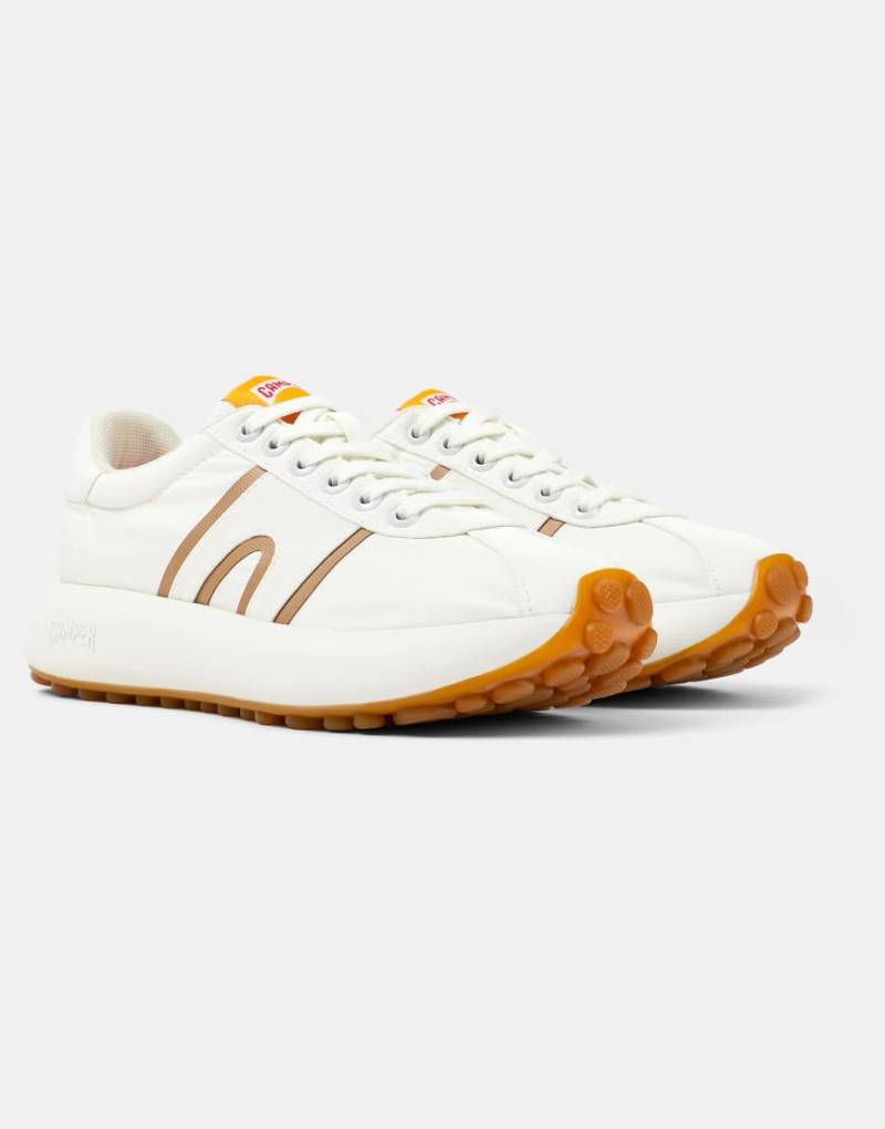 Camper - Pelotas Athens - Sneaker in Weiß mit naturfarbenen Akzenten von Camper