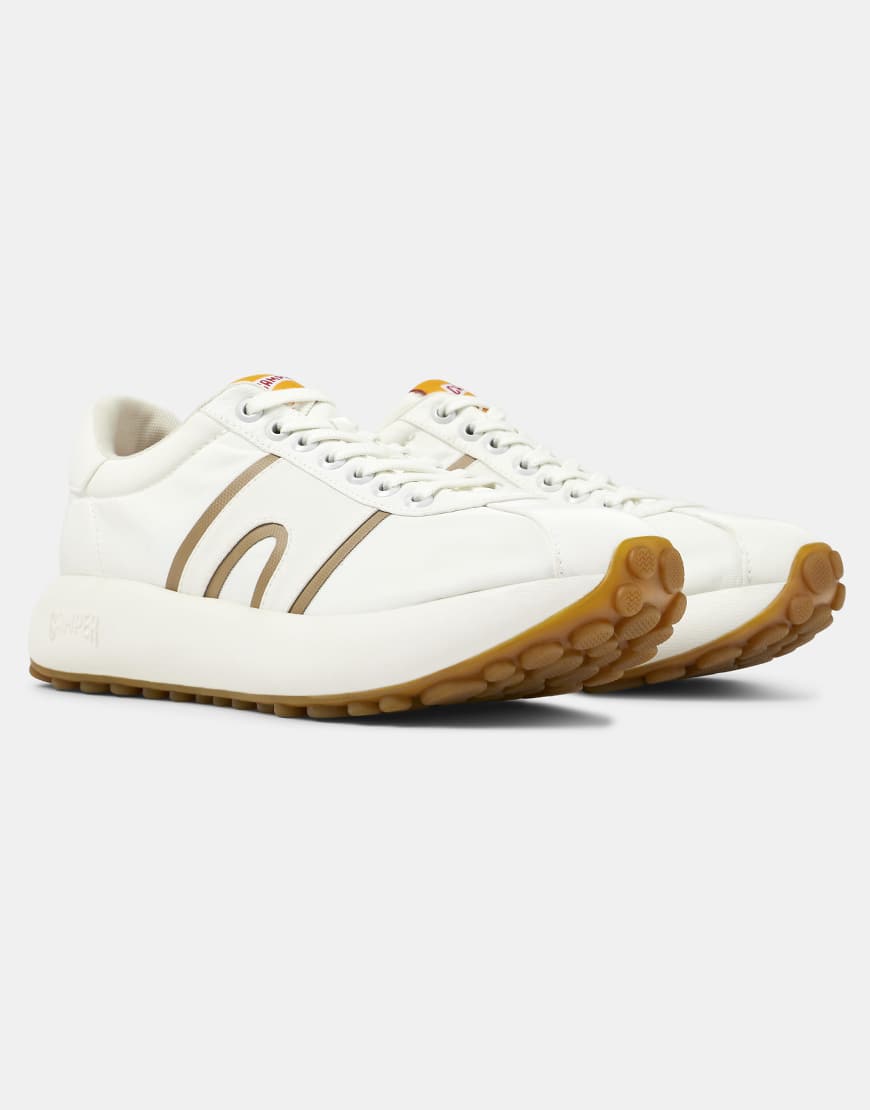 Camper - Pelotas Athens - Sneaker in Weiß mit naturfarbenen Akzenten von Camper