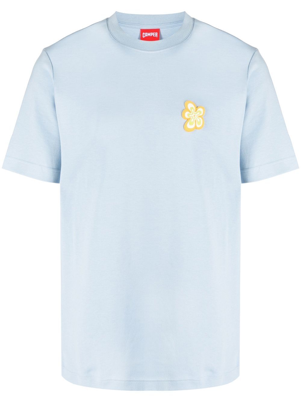 Camper T-Shirt mit Blumen-Print - Blau von Camper