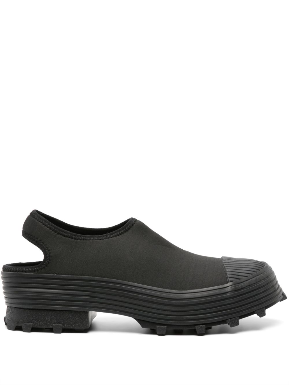 CamperLab Traktori Clogs aus Scuba-Jersey - Schwarz von CamperLab