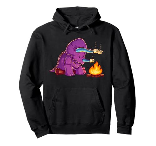 Lustiger Triceratops Camping Marshmallow Kinder Dinosaurier Pullover Hoodie Lustiger Triceratops Camping Marshmallow Kinder Dinosaurier Pullover Hoodie von Camping Dinosaur Designs for Kids